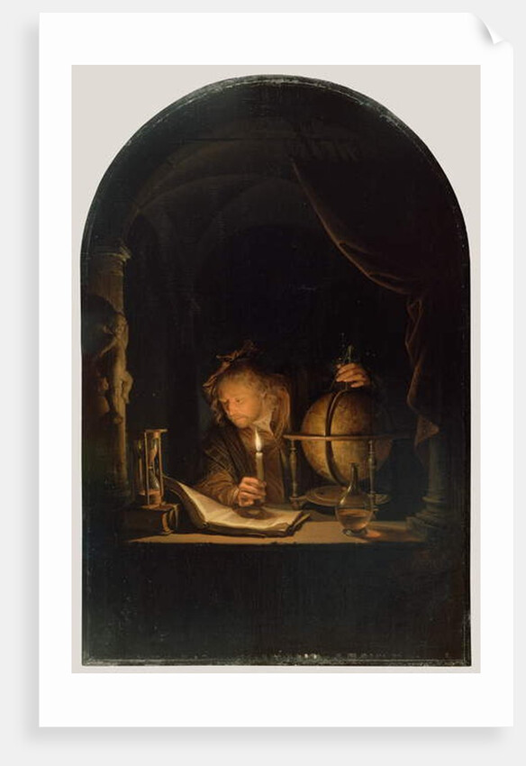 Astronomer by Candlelight, c.1650 by Gerrit or Gerard Dou
