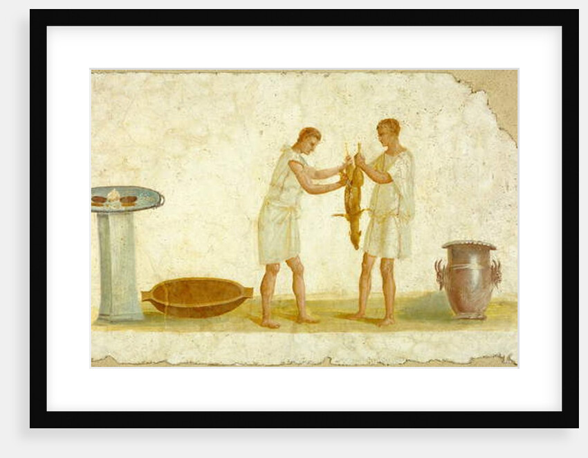 Fragment of a Fresco Panel with a Meal Preparation, c.100-150 by Roman