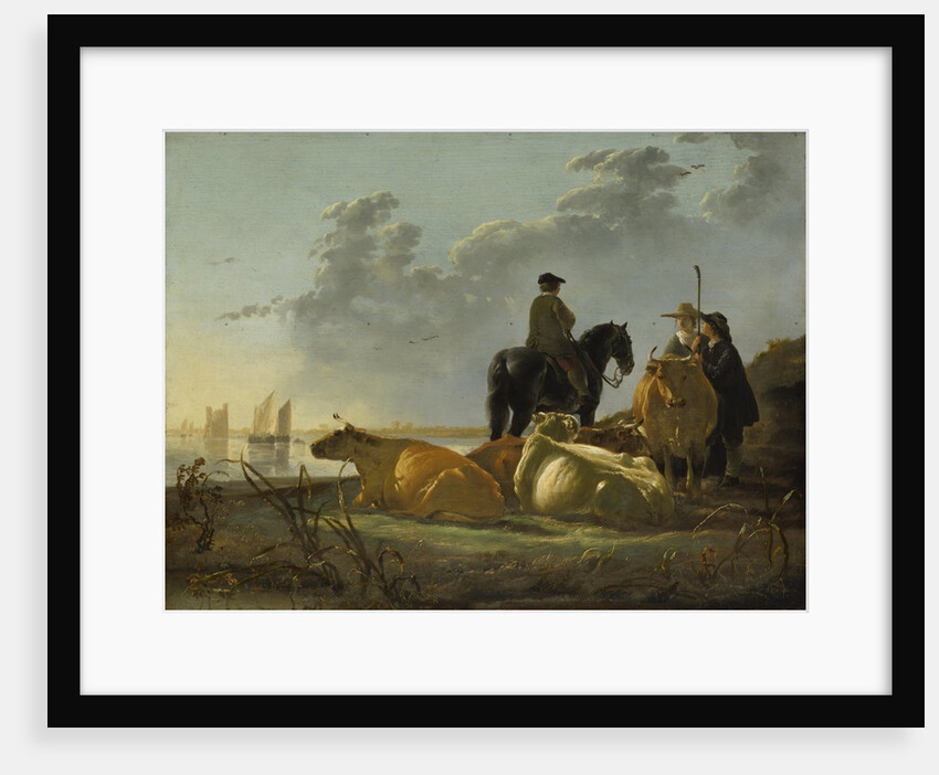 Peasants and Cattle by the River Merwede, c.1655-60 by Aelbert Cuyp
