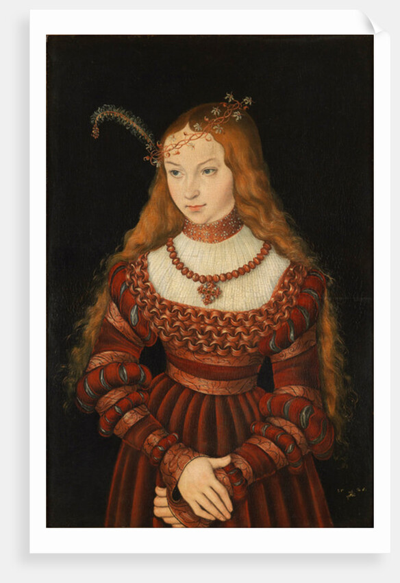 Betrothal portrait of Sybille of Cleves, 1526-7 by Lucas the Elder Cranach