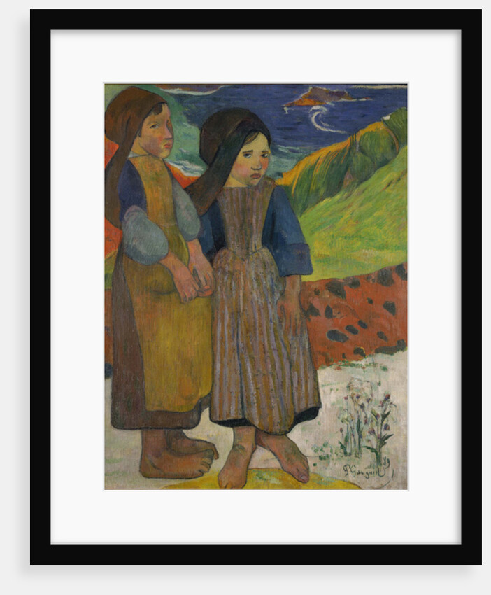 Little Breton Girls by the Sea, 1889 by Paul Gauguin