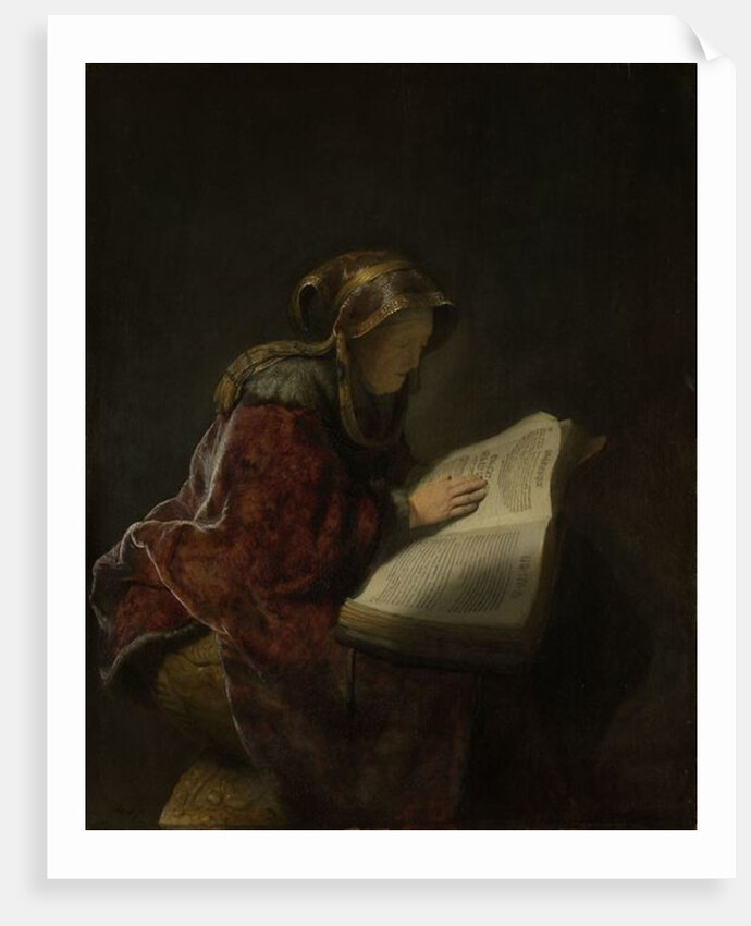 An Old Woman Reading, Probably the Prophetess Hannah, 1631 by Rembrandt Harmensz. van Rijn