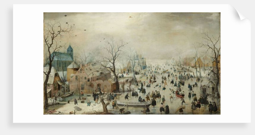 Winter Landscape with Skaters. c.1608 by Hendrik Avercamp