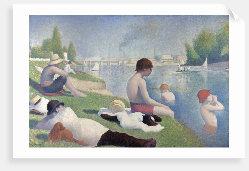 Bathers at Asnières, 1884 by Georges Pierre Seurat