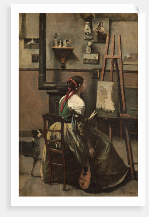 The Artist's Studio, c.1868 by Jean Baptiste Camille Corot