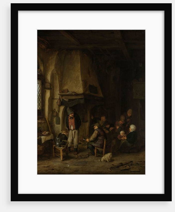 ‘The Skaters’: Peasants in an Interior, 1650 by Adriaen Jansz. van Ostade