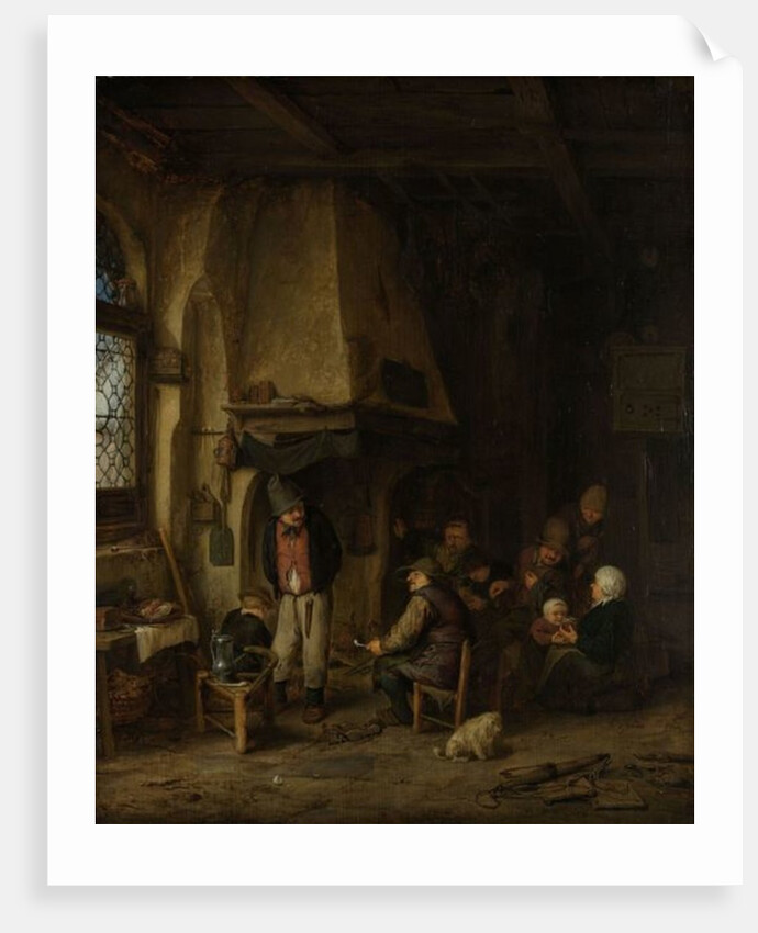 ‘The Skaters’: Peasants in an Interior, 1650 by Adriaen Jansz. van Ostade