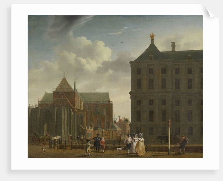 The Nieuwe Kerk and the Town Hall on the Dam in Amsterdam, c.1780-90 by Isaak Ouwater