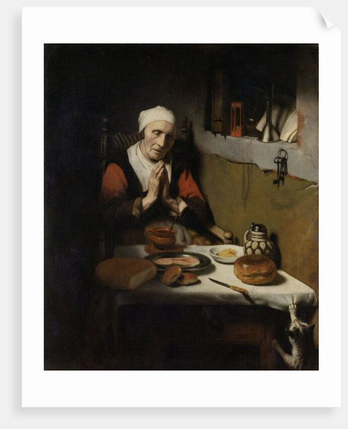 Old Woman Saying Grace, known as ‘The Prayer without End’, c.1656 by Nicolaes Maes