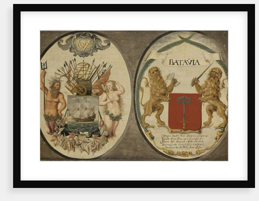 The Arms of the Dutch East India Company and of the Town of Batavia, 1651 by Jeronimus Becx