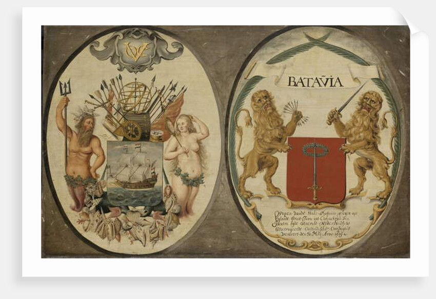 The Arms of the Dutch East India Company and of the Town of Batavia, 1651 by Jeronimus Becx