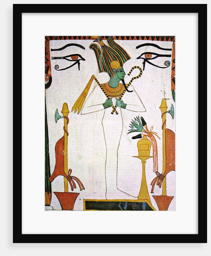 Osiris from the Tomb of Sennedjem, c.1290 BC by Egyptian 19th Dynasty