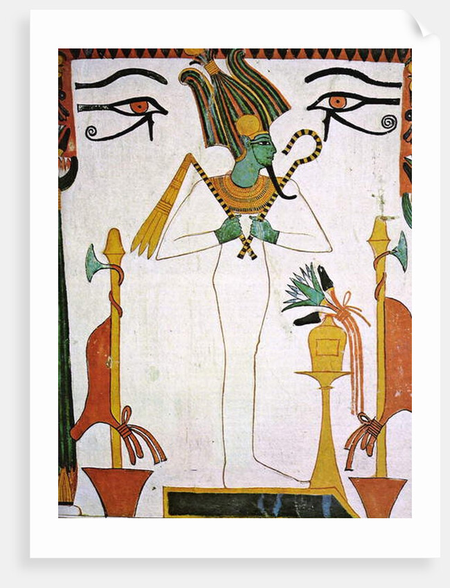 Osiris from the Tomb of Sennedjem, c.1290 BC by Egyptian 19th Dynasty