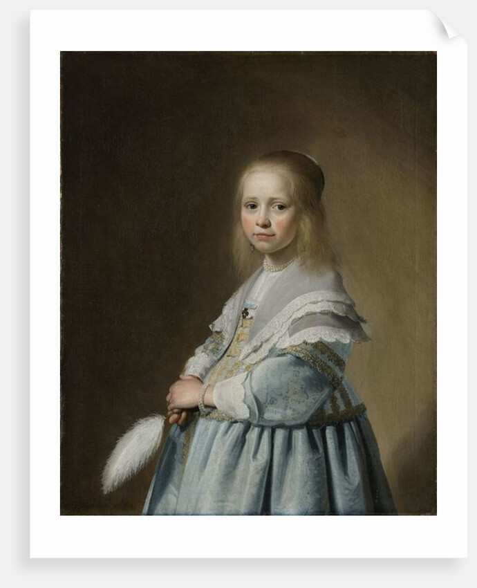 Portrait of a Girl Dressed in Blue, 1641 by Johannes Cornelisz. Verspronck