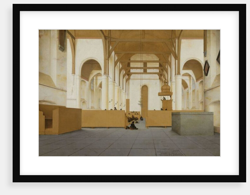Interior of the Sint-Odulphuskerk in Assendelft, 1649 by Pieter Jansz Saenredam