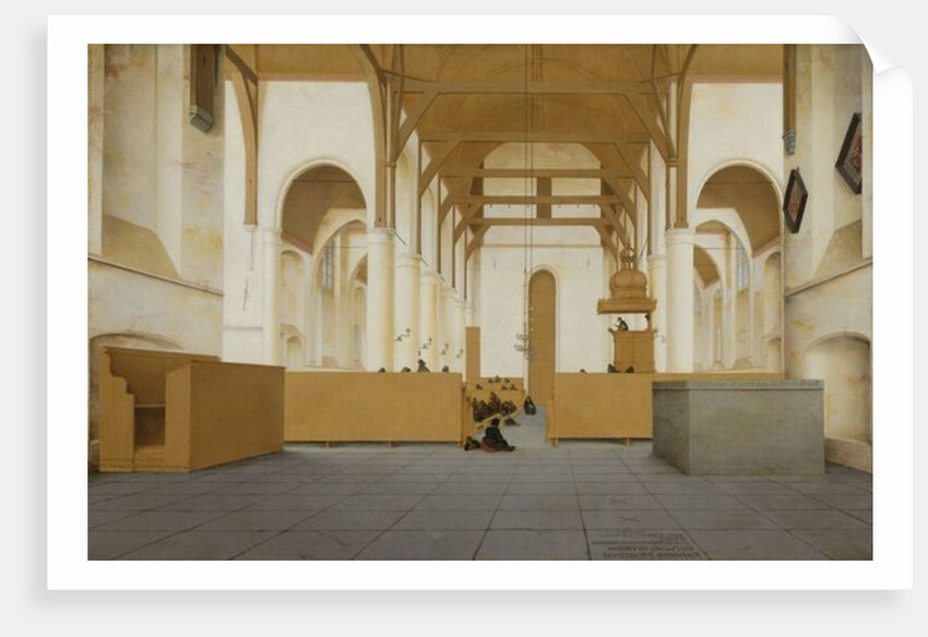 Interior of the Sint-Odulphuskerk in Assendelft, 1649 by Pieter Jansz Saenredam