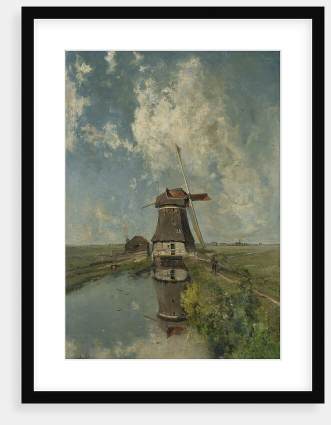 A Windmill on a Polder Waterway, known as In the Month of July, c.1889 by Paul Joseph Constantin Gabriel