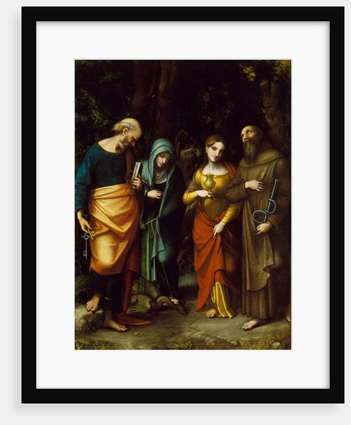 Saints Peter, Martha, Mary Magdalen, and Leonard, c.1515-7 by Correggio