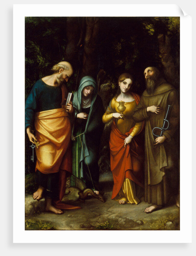 Saints Peter, Martha, Mary Magdalen, and Leonard, c.1515-7 by Correggio