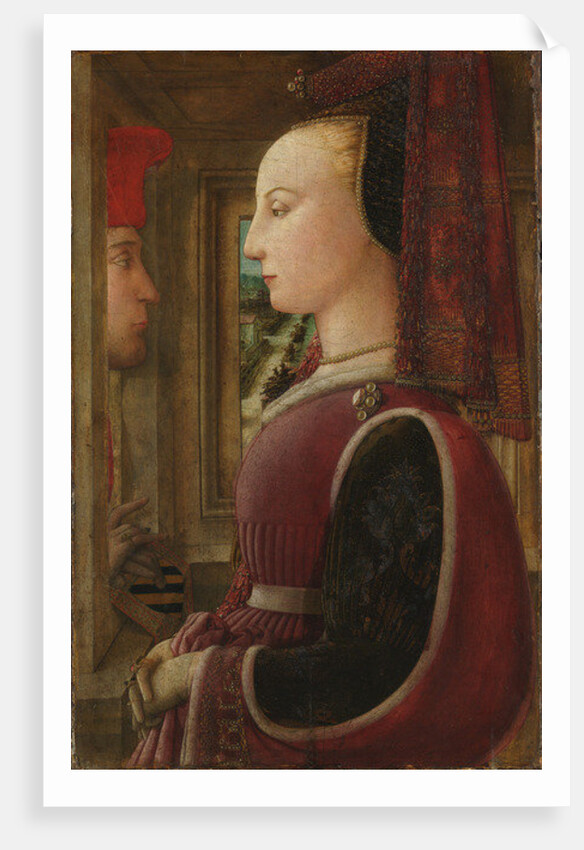 Portrait of a Woman with a Man at a Casement, c.1440 by Fra Filippo Lippi