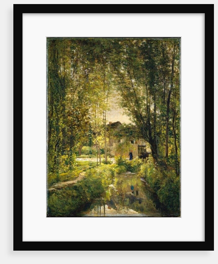 Landscape with a Sunlit Stream, c.1877 by Charles Francois Daubigny