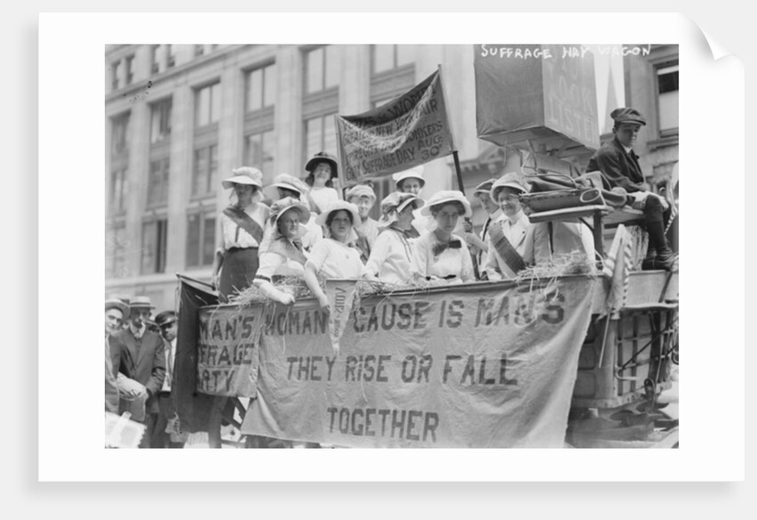 Suffrage Hay wagon, USA c.1910-5 by Anonymous