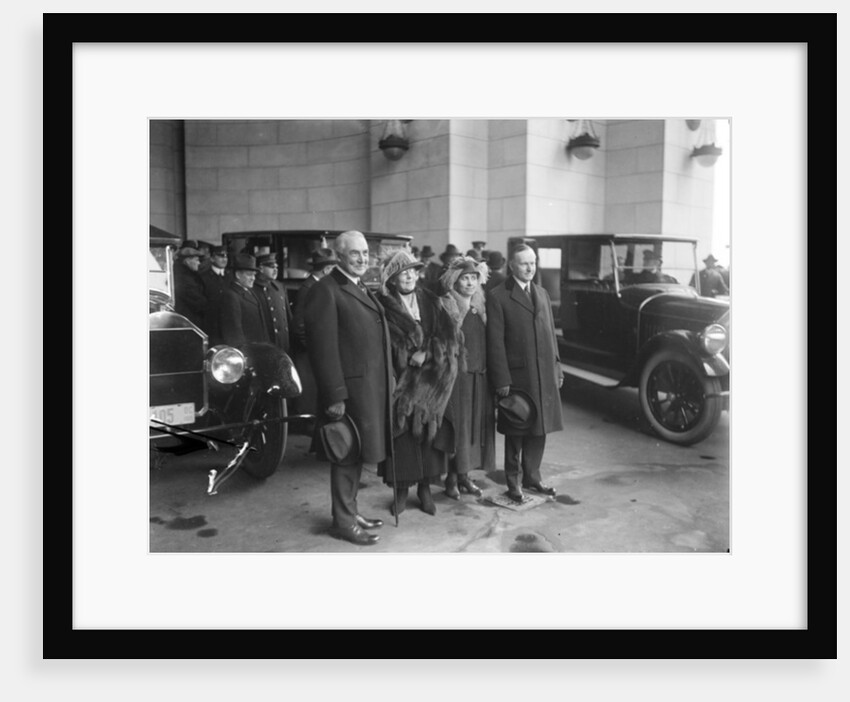 Warren G. Harding, Florence Harding, Grace Coolidge, and Calvin Coolidge, Washington, D.C. by Harris & Ewing