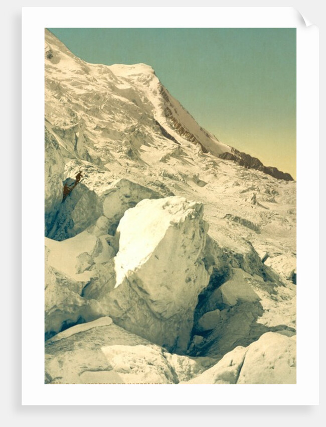 Ascension du Mont Blanc, Chamonix Valley in France, c.1890-c.1900 by Anonymous