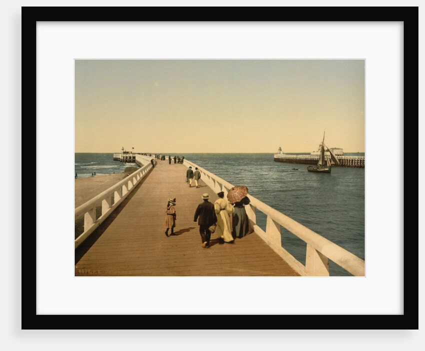 Entrance to port, Ostend, Belgium; c.1890-c.1900 by Anonymous