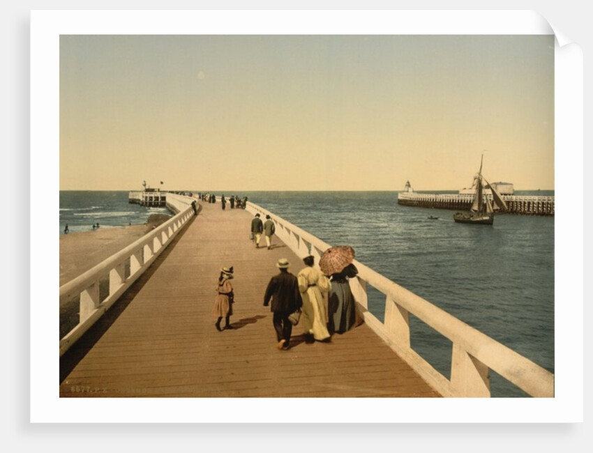 Entrance to port, Ostend, Belgium; c.1890-c.1900 by Anonymous