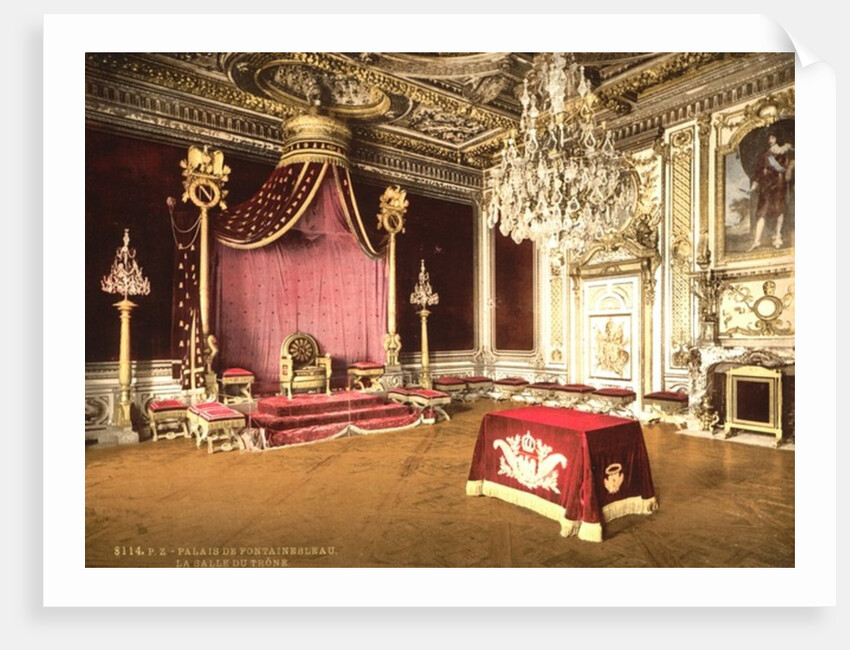 The throne room, Fontainebleau Palace, France, c.1890-c.1900 by Anonymous