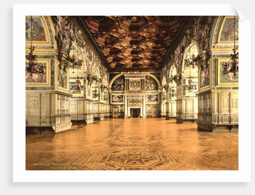 Gallery of Henry II, Fontainebleau Palace, France, c.1890-c.1900 by Anonymous