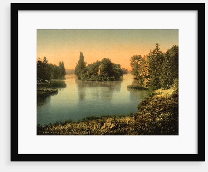 Bois du Boulougne, the lake, Paris, France, c.1890-1900 by Anonymous