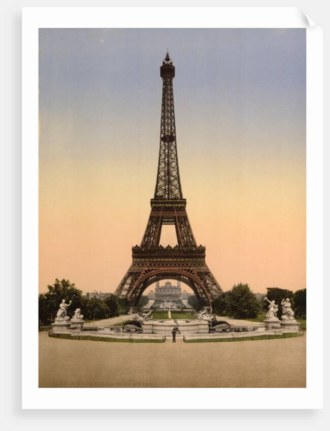 Eiffel Tower, full-view, looking toward the Palais du Trocadéro, Paris, France, c.1890-c.1900 by Anonymous
