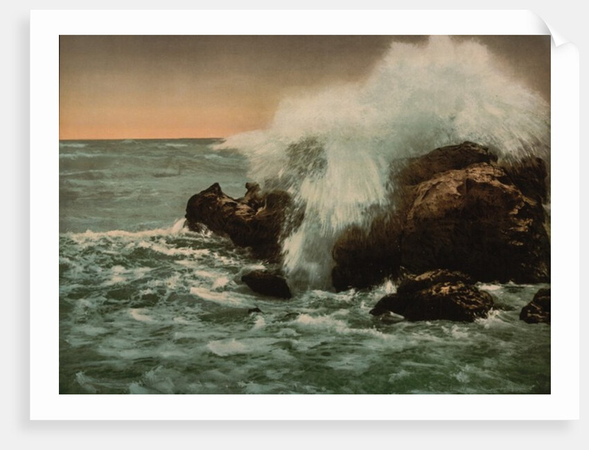 Surf view, Ventimiglia, Riviera, c.1890-1900 by Anonymous