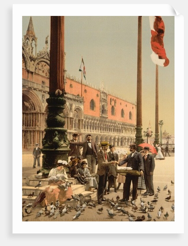 The Doges' Palace and the Columns of St. Mark's, Venice, Italy, c.1890-c.1900 by Anonymous