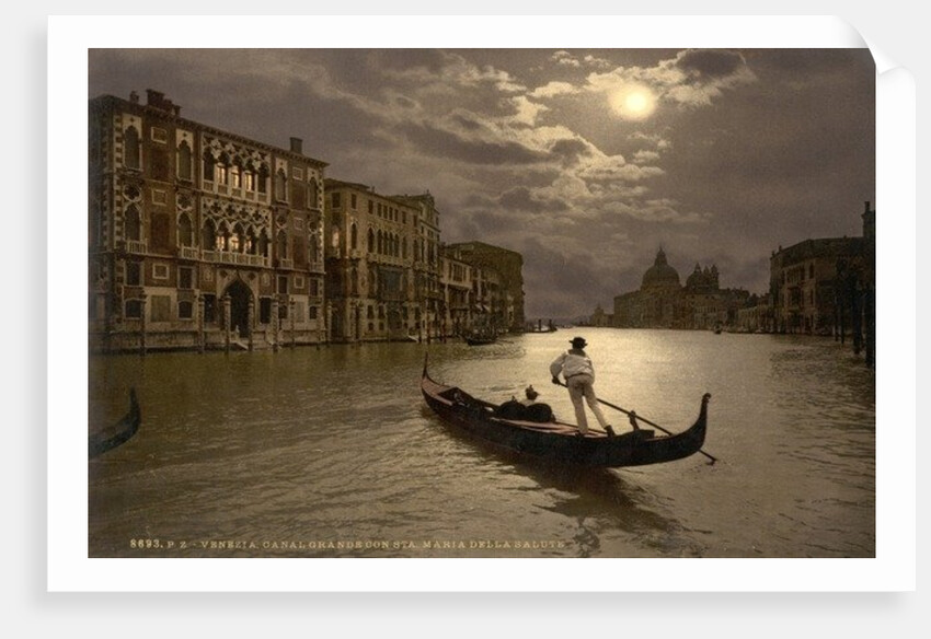 Grand Canal by moonlight, Venice, Italy, c.1890-c.1900 by Anonymous