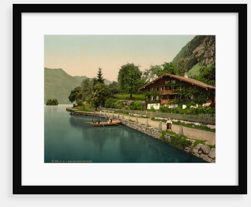 Brienz Lake, chalet on the lake, Bernese Oberland, Switzerland, c.1890-c.1900 by Anonymous