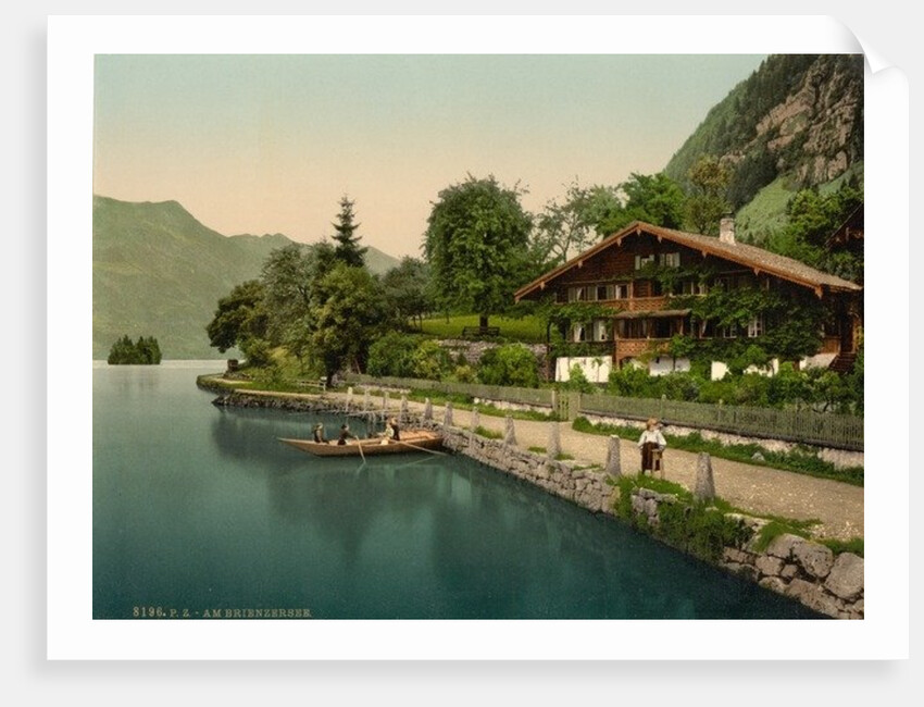Brienz Lake, chalet on the lake, Bernese Oberland, Switzerland, c.1890-c.1900 by Anonymous