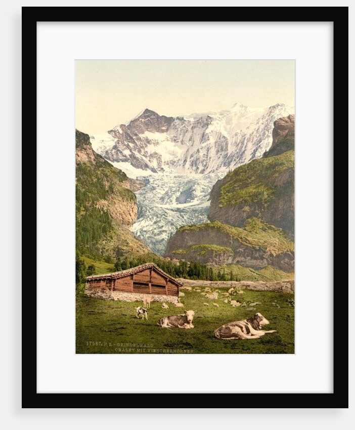 Grindelwald, chalet and Vischerhorn, Bernese Oberland, Switzerland, c.1890-c.1900 by Anonymous
