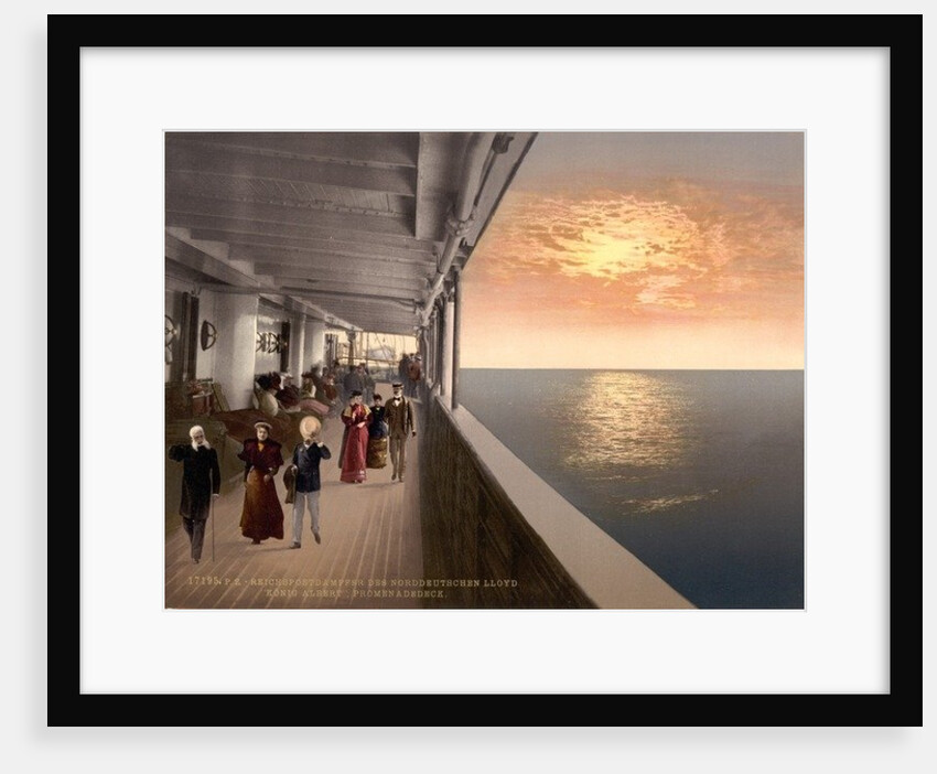 Konig Albert, Promenade Deck, North German Lloyd, Royal Mail Steamers, c.1890-c.1900 by Anonymous