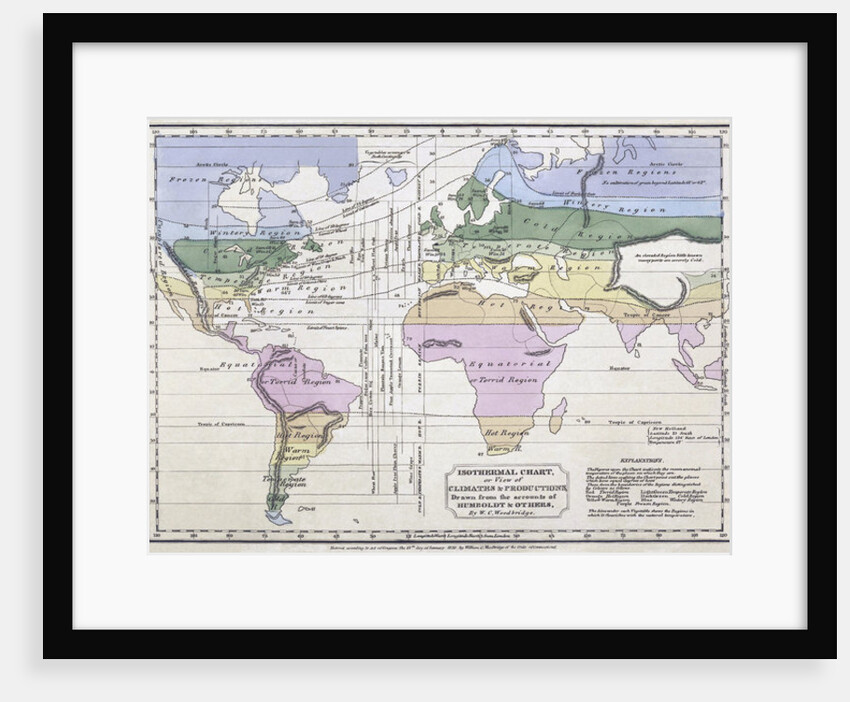 Isothermal Chart, or, View of Climates and Productions by William C. (1794-1845) Woodbridge