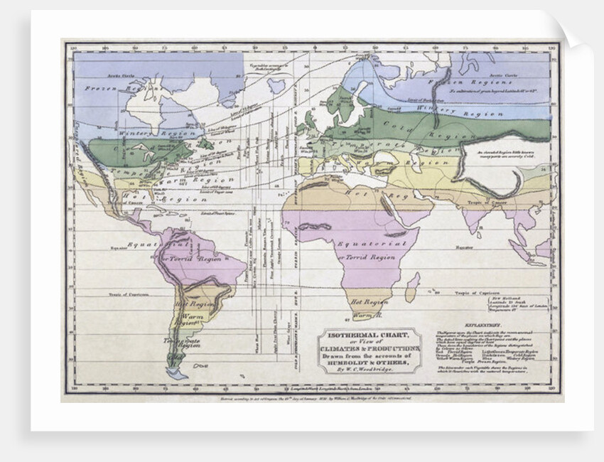 Isothermal Chart, or, View of Climates and Productions by William C. (1794-1845) Woodbridge