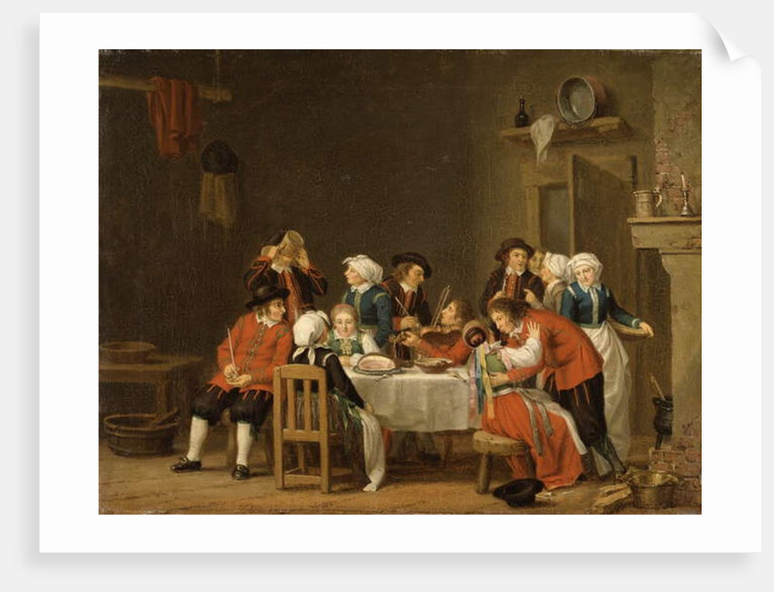 Convivial Scene in a Peasant's Cottage by Pehr Hillestrom