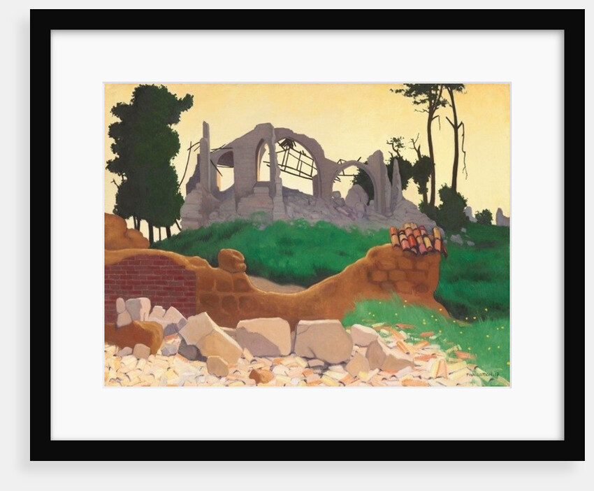 The Church of Souain, 1917 by Felix Edouard Vallotton