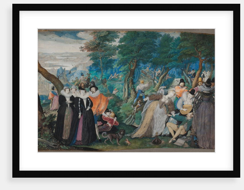 A party in the Open Air. Allegory on Conjugal Love, c. 1590-1595 by Isaac Oliver