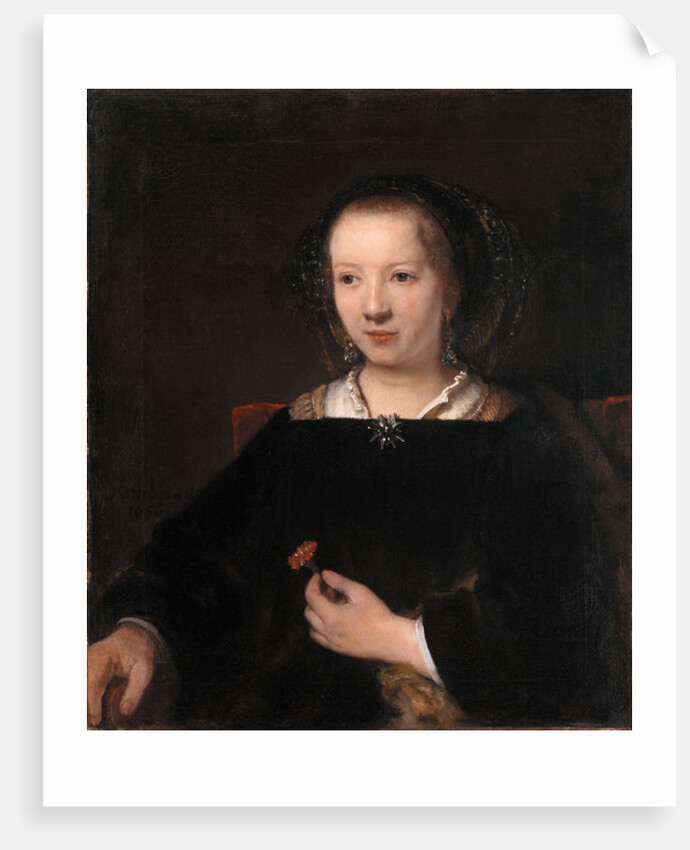 Young Woman with a Carnation, 1656 by Willem Drost