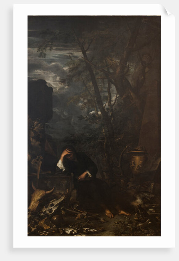 Demokritus in Meditation, 1650-51 by Salvator Rosa