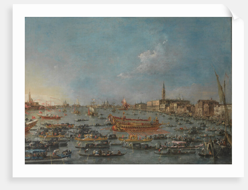 The Bucintoro Festival of Venice. The Bacino di S. Marco with the 'Bucintoro', the Doge's State Barge, on Ascension Day, 1780-93 by Francesco Guardi