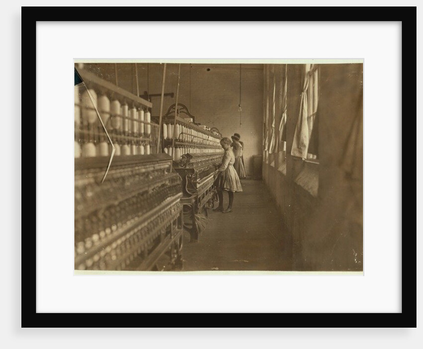 Hattie Hunter, a spinner in Lancaster Cotton Mills, South Carolina where she's worked for 3 years, 1908 by Lewis Wickes Hine